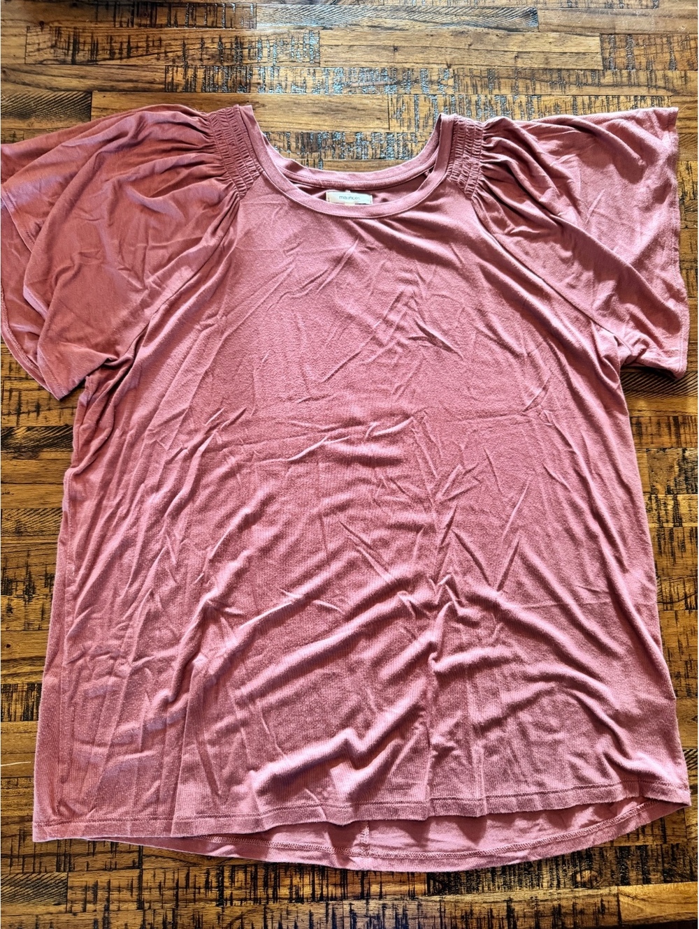 Maurices XL Mauve Puff Sleeve T-Shirt